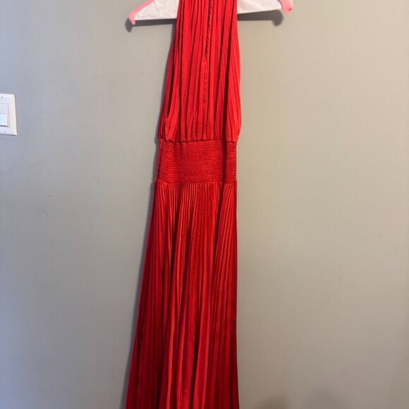 A.L.C. Red Pleated Midi Dress - Size 6 - Picture 7 of 10